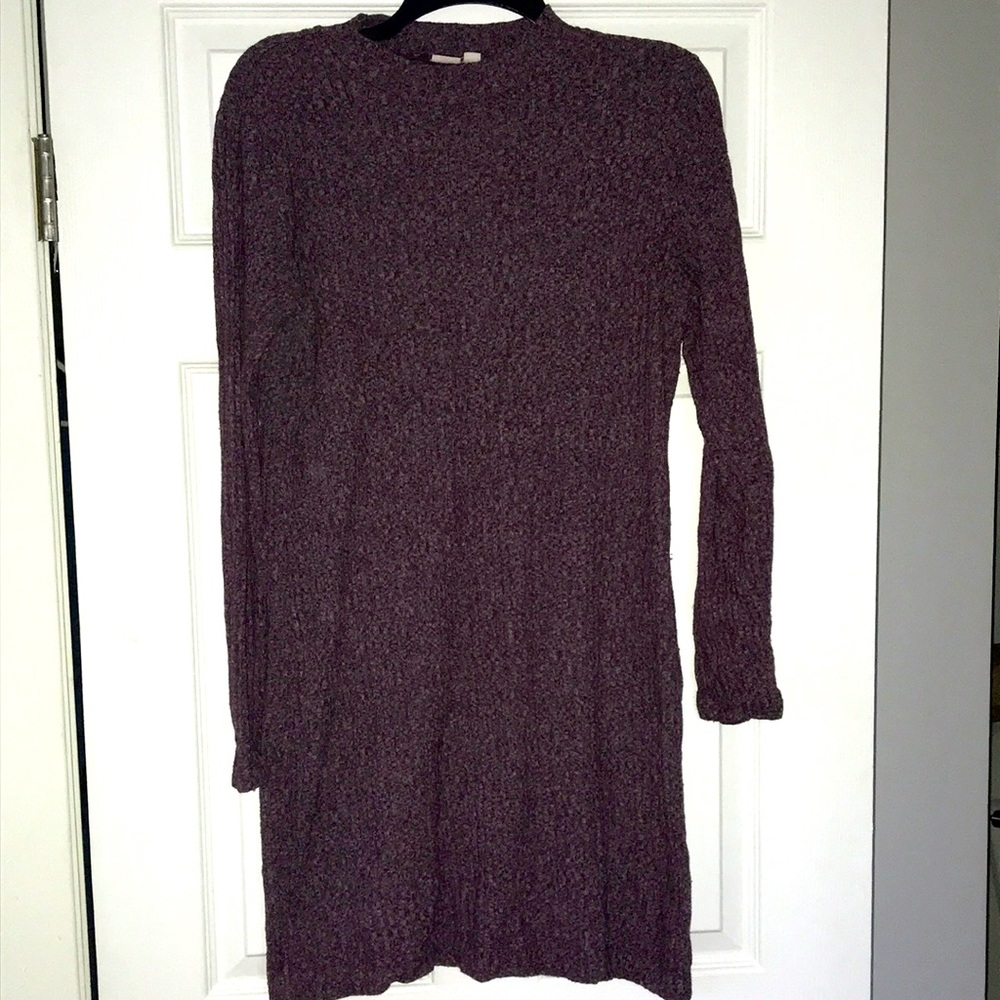 Comfy cozy ribbed mock neck knit dress
